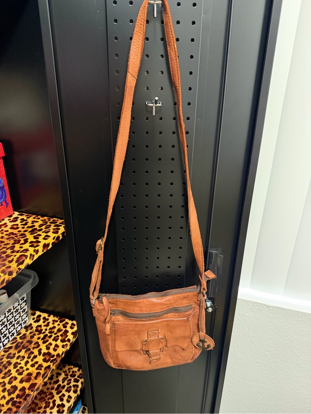 HARBOUR 2nd Brown Leather Crossbody Bag with Anchor Charm - Picture 2 of 6
